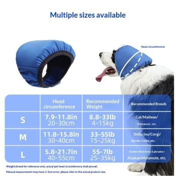 Cat bath waterproof earmuffs, pet swimming bath waterproof protective earmuffs, dog sleeping noise reducing earmuffs, (L)