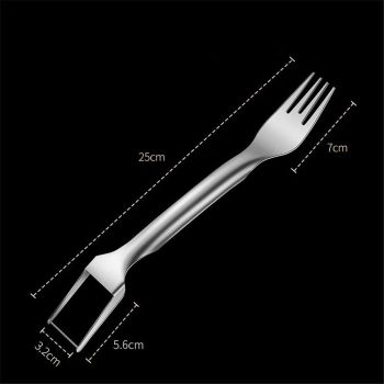 2-in-1 Stainless Steel Fruit Cutter, Dual Head Watermelon Fork Slicer Cutter Tool, Summer Watermelon Fruit Cutting Home Kitchen Gadgets (2Pcs)