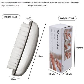 2pcs Vegetable and Fruit Cleaning Brush,  Stainless Steel Cleaning Brush, Microfiber Scrubbing Pad, Multipurpose Kitchen Tool