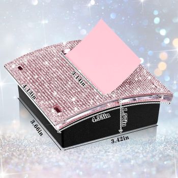 Self Stick Note Pad Holders  Pink Cute Note Holder Sticky Dispenser Extract sticky note box, plastic sticky note holder, easy to stick box, tissue box