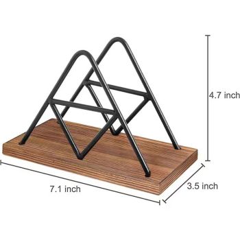 Napkin Holder for Table, Napkin Dispenser with Black Metal Wire for Modern Farmhouse Decor Restaurant Kitchen Decor