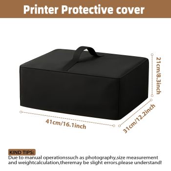 Dust Cover for Printer, Anti-Static Waterproof Dustproof Printer Cover Heavy Duty Protective Case（BLack 41*31*21cm）