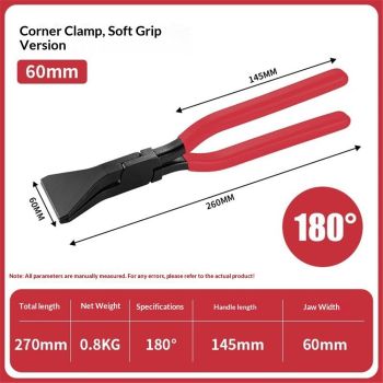 Hand Seamers Metal Sheet Metal Bender Tool, Steel Metal Bending and Flattering Pliers,Straight/180° Sheet Metal Tools Set（60MM*0° 270MM）
