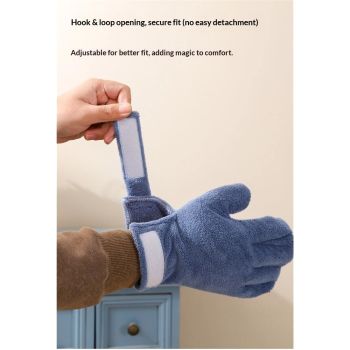 2 Pcs  Calming Sleeping Glove, Bite Proof Animal Handling Gloves, Hedgehog Accessories Calming Glove for Train Your Sugar Glider Small Animals Hamster Rats Pet  (Dark Blue)