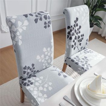 Dining Room Chair Covers for Dining Room Set of 4,Stretch Dining Chair Cover for Dining Room Kitchen Washable Removable(4Pack,Printed Leaf Pattern)