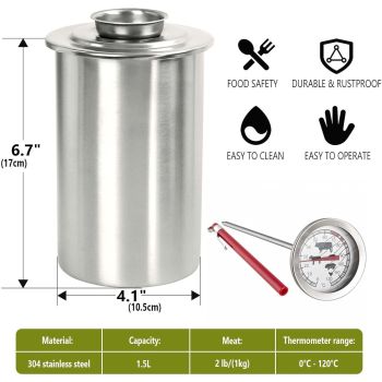 Ham Maker Meat Press for Making Ham Press Deli Meat Maker, Homemade Lunch Meat Press Maker with Thermometer, Meat Press Mold Cooker for Deli Meat