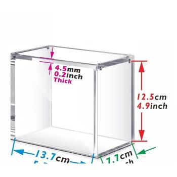 Acrylic Magnetic Case Booster Box Protective Case Stackable Thick Magnetic Closure Gifts for Collectors, （15.3*8.7*13.5cm）