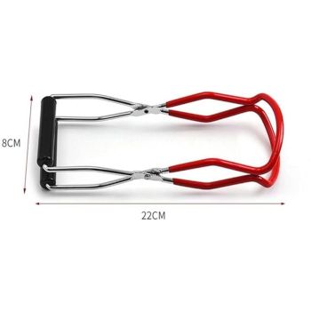 2pcs  Canning Jar Lifter, Canning Tongs Jar Lifter, Canning Tools, Canning Supplies for Home Kitchen, Stainless Steel, Red