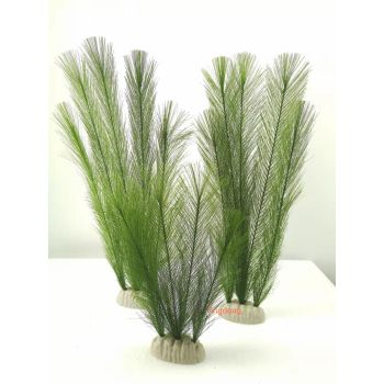 3Pcs Aquarium Decorations Fish Tank Artificial Green Water Plants Made of Silk Fabrics Plastic（30cm light green）