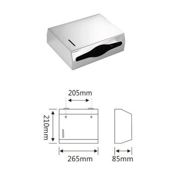 Paper Towel Dispenser Wall Mount - Large Capacity Stainless Steel Tissue Holder, Suitable for Bathrooms and Public Places, 304 sandblasted