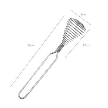2pcs Mini French Spring Whisk, Silver Stainless Steel Spring Coil Whisk, Hand Eggbeater Egg Mixer Whisk Blender Stirring Beater