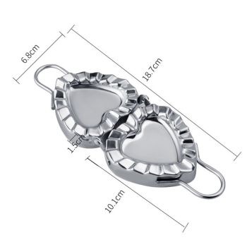 Heart-shaped Steel Handle 304 Stainless Steel Dumpling Mold Easy to Use Perfect Dumpling Tool