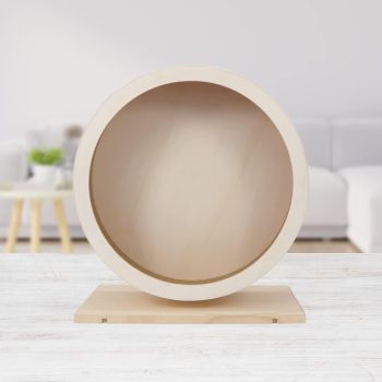 Small Pets Exercise Wheel Hamster Wooden Mute Running Spinner Wheel Play Toy for Rat Gerbil Mice Chinchillas Hedgehogs Guinea Pigs （Small 15*8.5*17CM)
