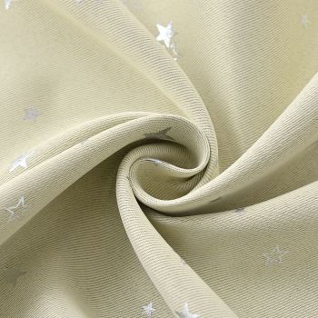 Kitchen Valance Curtain Star Pattern Short Cafe Curtain for and Cabinets Lightweight Easy to Install Boho Decor（beige 76cm*60cm）