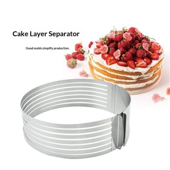 Cake Leveler Slicer, Adjustable Round Cake Rings, Cake cutter  Stainless Steel Cake Slicing Accessories, 6 inch