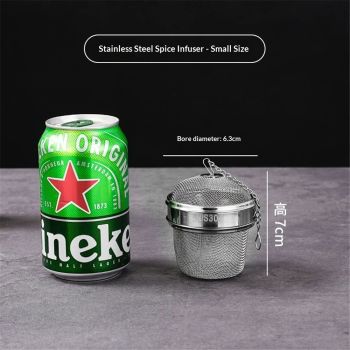 304 Stainless Steel Locking Spice Mesh Ball, Tea Strainer, Tea Infuser,small size Marinate ball filter seasoning box