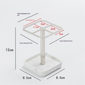 Toothbrush Holder Stainless Steel Bathroom Toothbrush Storage Organizer Toothpaste Holder Stand Rack for Bathroom Vanity, Countertops (Silver)