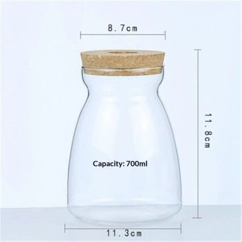 Glass Plant Jar -Plants Propagation Station - Micro Landscape Terrarium Container Desktop Plant Jar Hydroponic Vases Gardening for Plant Lovers(Medium T-shaped)