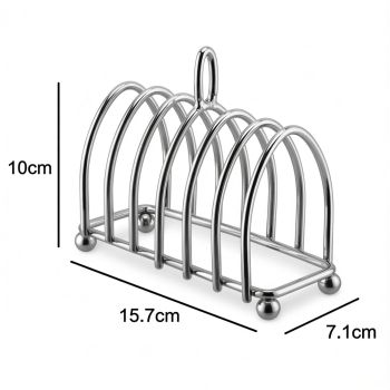 Stainless Steel Slice Toast Rack Kitchen Accessory for Storage for Gatherings Parties and Outdoor Activities Compact Design for Home and Restaurant Use
