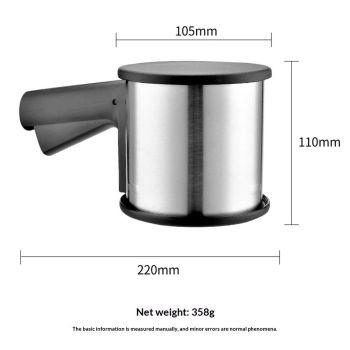 Flour Sifter for Baking, Handheld Strainer Sifter Stainless Steel, Hand Crank Squeeze Sieve for Baking w/Comfortable Handle for Flour Powdered Sugar Cake - Baker Supplies