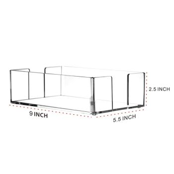 Acrylic Guest Towel Napkin Holder,Clear Bathroom Paper Hand Towels Storage Tray Modern Buffet Napkin Caddy,Fancy Flat Napkin Holders For Kitchen or Dining Room