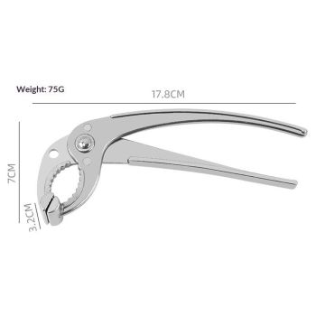 2pcs Hot Plate Gripper, Anti Scald Bowl Holder Clip, 2 In 1 Aluminium Tongs Clamp & Nut Cracker, Heavy Duty Hot Dish Grabber for Pizza Pan Pot
