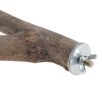 2 pieces of parrot habitat natural bird bracket grinding claws climbing wooden cage accessories and toys, suitable for long tailed parrots, love birds, parrots, parrots, and finches (15cm)