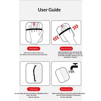 Pet Hair Remover Gloves for Cats & Dogs, Electrostatic Pet Hair Removal Gloves Brush for Pets Hair,  Animal Fur Removal Tool, Reusable Cats & Dogs Grooming Gloves for Hair Removal (2pcs)