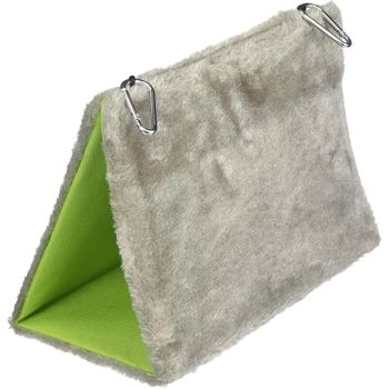 Winter Warm Bird Nest House Hammock Hanging Bed Toy Hut Hideaway for Hamster Parakeet Cockatiel  Finch Canary Conure Lovebird Cage Perch Stand (gray)