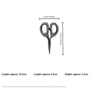 2pcs Glittering scissors - stainless steel cute white scissors sharp blade Paper Cuttings tool, suitable for school, family and handicraft
