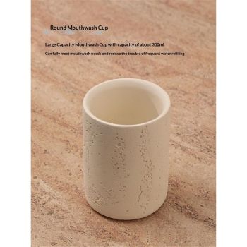 Small toothbrush holder for bathroom countertop, bohemian farmhouse style, multifunctional organizer, rust resistant and durable