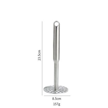 Potato Masher Stainless Steel, Sturdy Mashed Potato Masher Kitchen Tool, Solid Integrated Potatoes Smasher for Beans, Avocados, Squash, Dishwasher Safe（304 sanding）