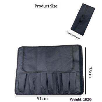Chef knife roll bag, portable canvas box, can hold up to kitchen knives, Chinese and Western dish knife storage bag, knife chef tool storage bag, Oxford cloth（black）