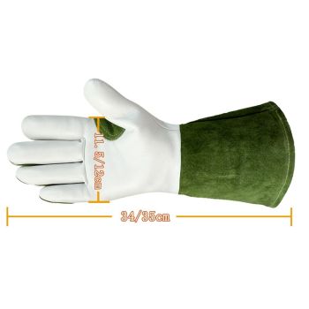 Thorn Proof Gardening Gloves,  Cowhide Comfortable Breathable for Rose Pruning, Cactus Handling and Gardening（L）