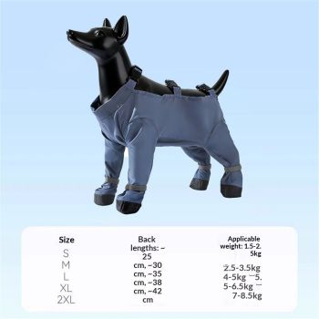 Dog Boots Leggings Water Proof Dog Pants, Adjustable Rainproof Anti Slip Paws Protector Shoes for Small Dogs Outdoor Walking Running Hiking (L)