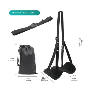 Airplane Foot Hammock - Portable Travel Foot Rest with Adjustable & Detachable Straps for Ergonomic Support on Flights, Cars, Trains, Lightweight & Packable for Long Haul Travel & Office