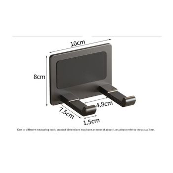 Hair Dryer Holder, Hair Dryer Holder Wall Mounted,New Upgrade Stainless Steel Self Adhesive Blow Dryer Holder Rack for Most Hair Dryers - Grey