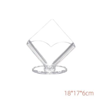 Cocktail napkin holder 2-piece set, acrylic transparent coffee filter holder, modern design, used for dining table and kitchen decoration（Square towel paper box）