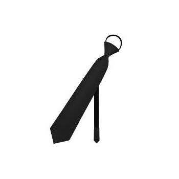 Black Tie for Women Girls Pre-Tied Womens Tie with Metal Chain Accessories Adjustable Necktie for School Shirt