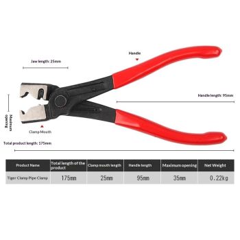 2pcs Automotive Hose Clamp Tool Welding Pliers for Efficient Hose Removal Purpose Water Clamp Pliers for Auto Repair and Maintenance（red）