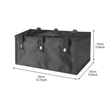 Under Seat Rollator Bag, Large Size Rollator Basket, Under Seat Bag or Tote for Four Wheel Rollator, Walker Underseat Replacement Medical Basket (Black 35*23*15cm）
