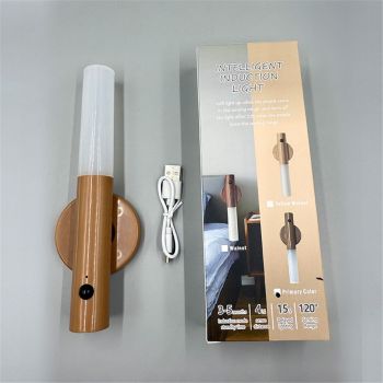 Operated Wall Sconces, Motion Sensor Night Light Magnetic Wall Light Rechargeable Wall Sconce, Peel and Stick Sconce Lights for Bedside Stair Hallway（Brown+tricolor dimming/human body sensing）
