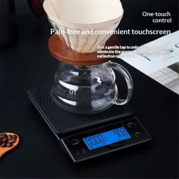 Espresso Scale with Timer 3kg/0.1g Accuracy Coffee Bean Scale Digital Pour Over Coffee Scale Portable Suitable for Coffee Lovers and Baristas
