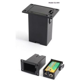 2 Set Black Guitar Pickup Battery Box,Battery Guitar Case,Acoustic Guitar Pickup Parts,Case Holder Replacement ,Pickup Shell Cover Installed on Guitar Bass with 9V Battery Box (only Battery Boxs)