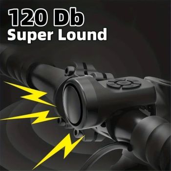 Electric Horn, Electronic Bell, 120DB Horn for Adults, Modes Horn for Bike, Loudest Horn with Rechargeable Battery for Mountain（only one bicycle horn）