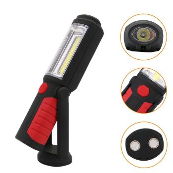 Portable LED Work Light, Pivot Flashlight, Super Bright Mechanic Car Emergency Flash Light, Battery Operated（Battery not included）