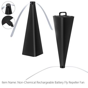 Fly Deterrent with Holographic Blades to Clear Bugs, Mosquitoes, and Flies, Mosquitoes, and Flies, Powered Fly Fan