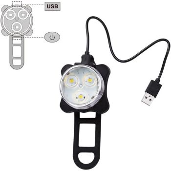 2 pack USB Rechargeable Bike Light Set, Super Bright, Bike Lights Front and Back, Waterproof, 4 Light Modes