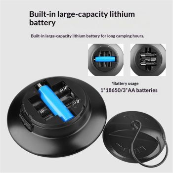 Camping up Tent Light for Hanging, LED Portable Overhead Lantern for Booths, Waterproof Outdoor Camp Lamp with Power for Glamping (Battery not included)