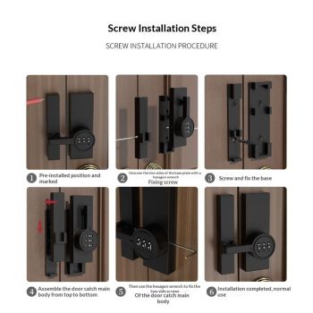 Black (Luminous) 180 Degree Barn Door Lock, 3 Digit Password Keyless, Mechanical Password Lock,Flip Latch with Combination,for Barn Door,Sliding Door, Windows, Cabinets, Garden, Bathroom